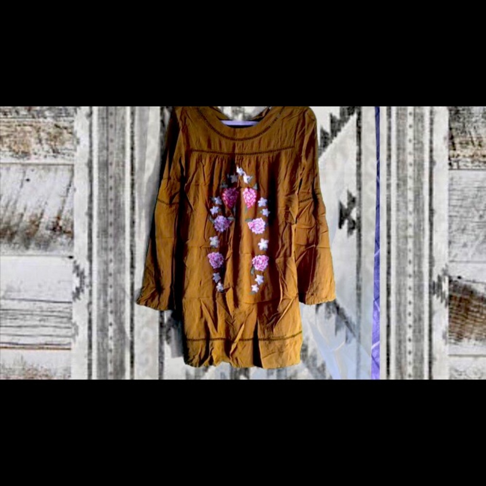 Burnt Orange Boho Dress